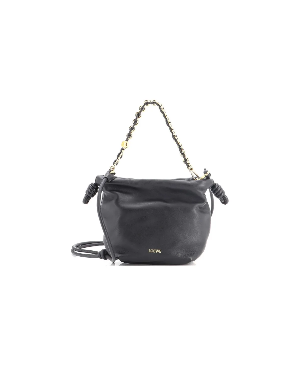 Pre-Owned Mini Flamenco Knot Chain Purse Bag Leather by LOEWE