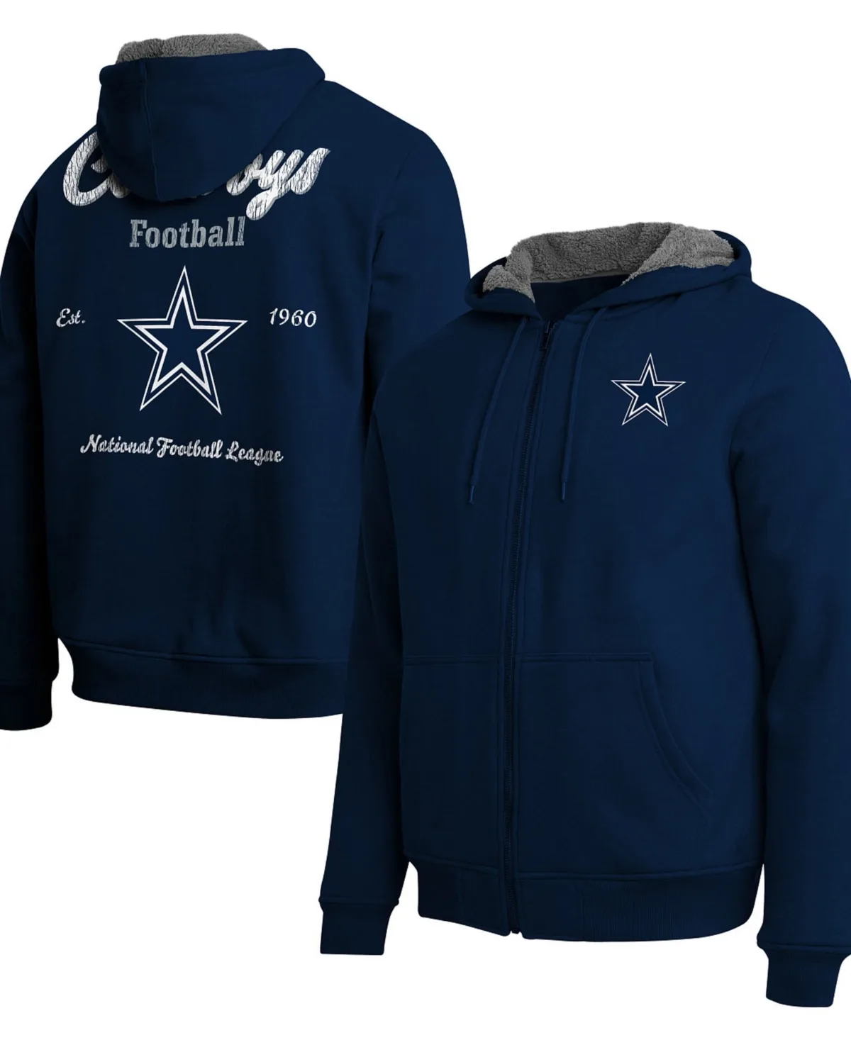 Darius Rucker Collection by Fanatics Dallas Cowboys Sherpa-Lined Full-Zip Hoodie by Fanatics