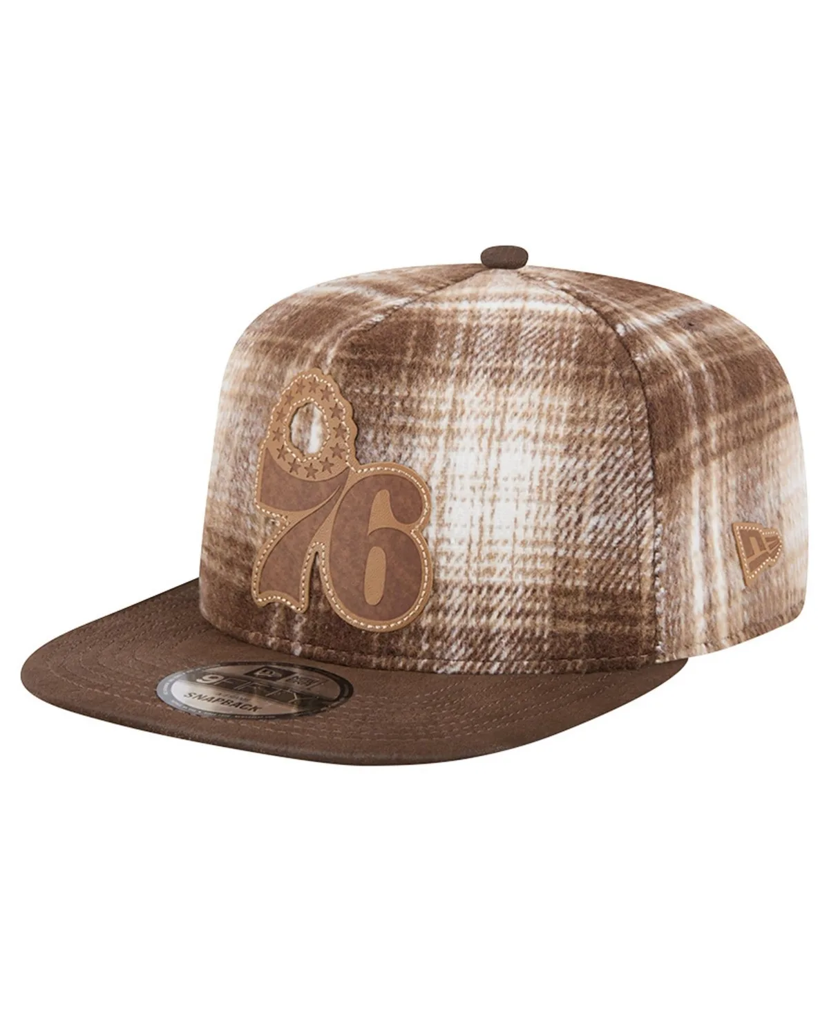 Philadelphia 76ers Plaid 9FIFTY A-Frame Adjustable Hat by New Era