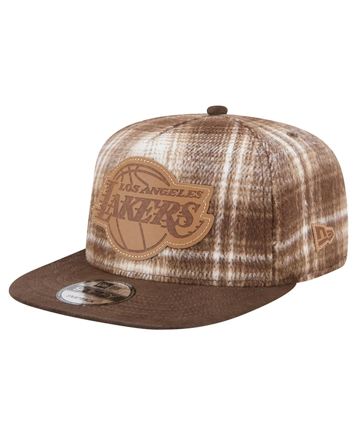 Los Angeles Lakers Plaid 9FIFTY A-Frame Adjustable Hat by New Era