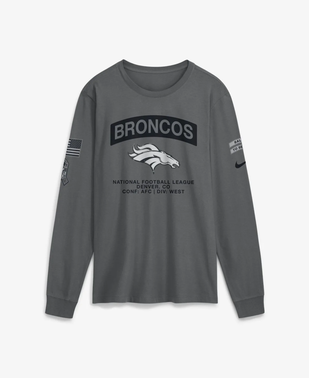 Denver Broncos 2026 Salute to Service Long Sleeve T-Shirt by Nike
