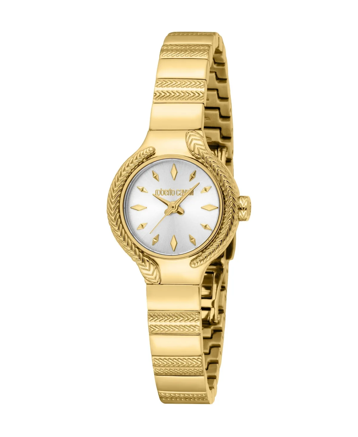 Quartz Luxury Water-Resistant Gold Stainless Steel Bracelet Watch, 24mm by Roberto Cavalli