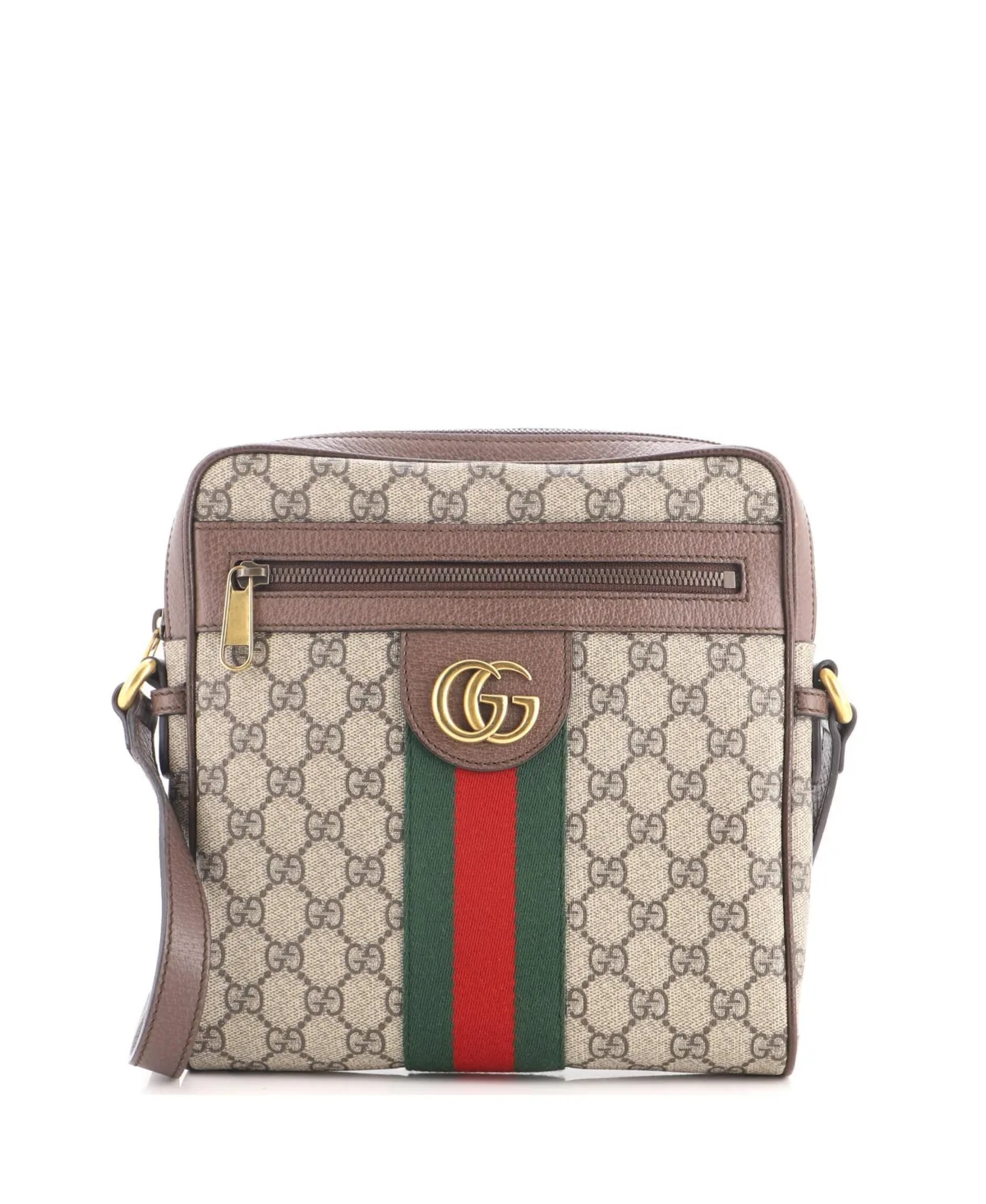Pre-Owned Gucci Small Ophidia Messenger Bag Gg Coated Canvas