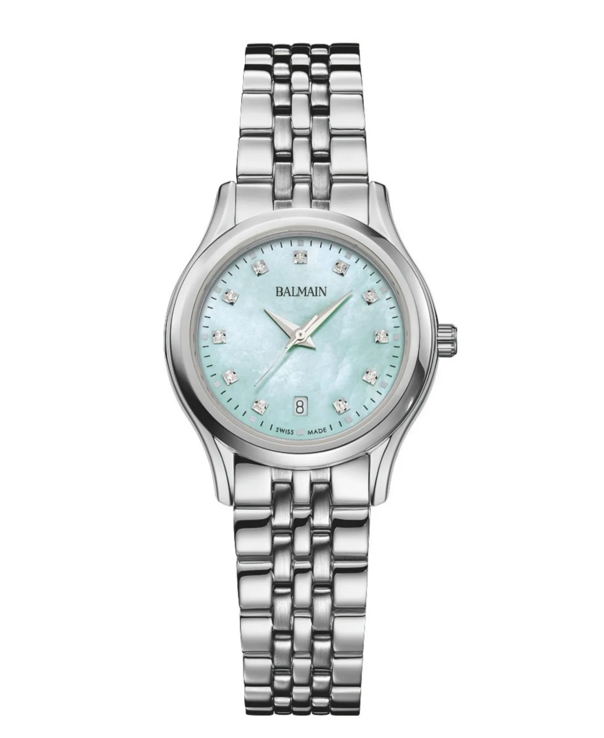 Swiss Quartz Beleganza Silver-Tone Stainless Steel Watch 27mm