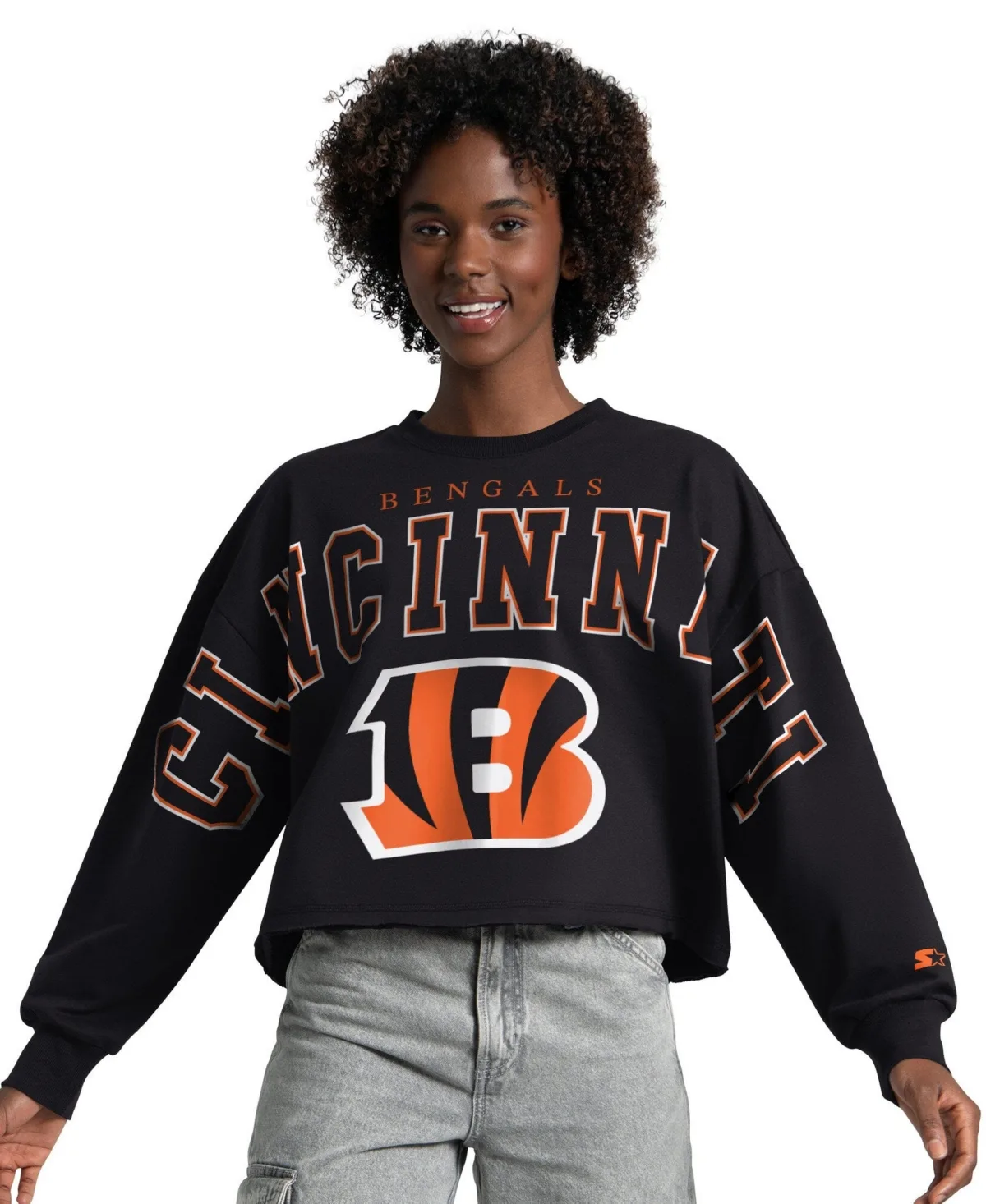Cincinnati Bengals Bleachers Cropped Sweatshirt by Starter