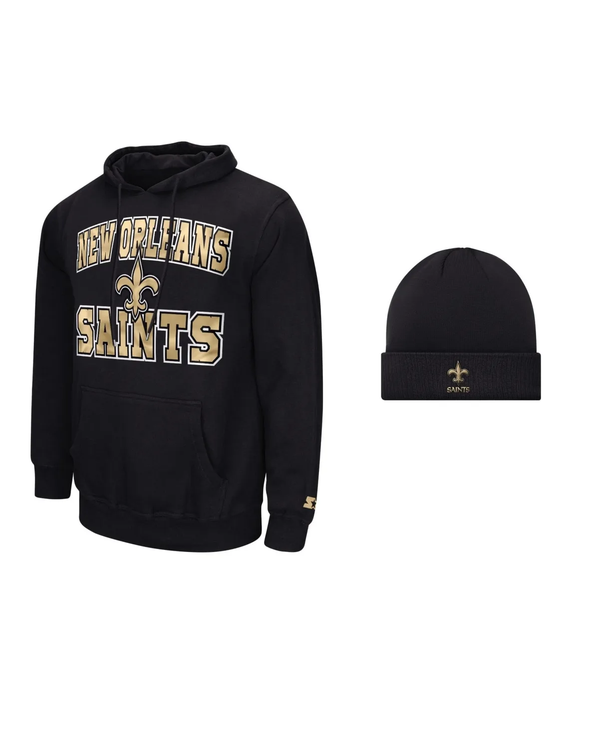 New Orleans Saints Hoodie and Cuffed Knit Hat Combo Pack by Starter