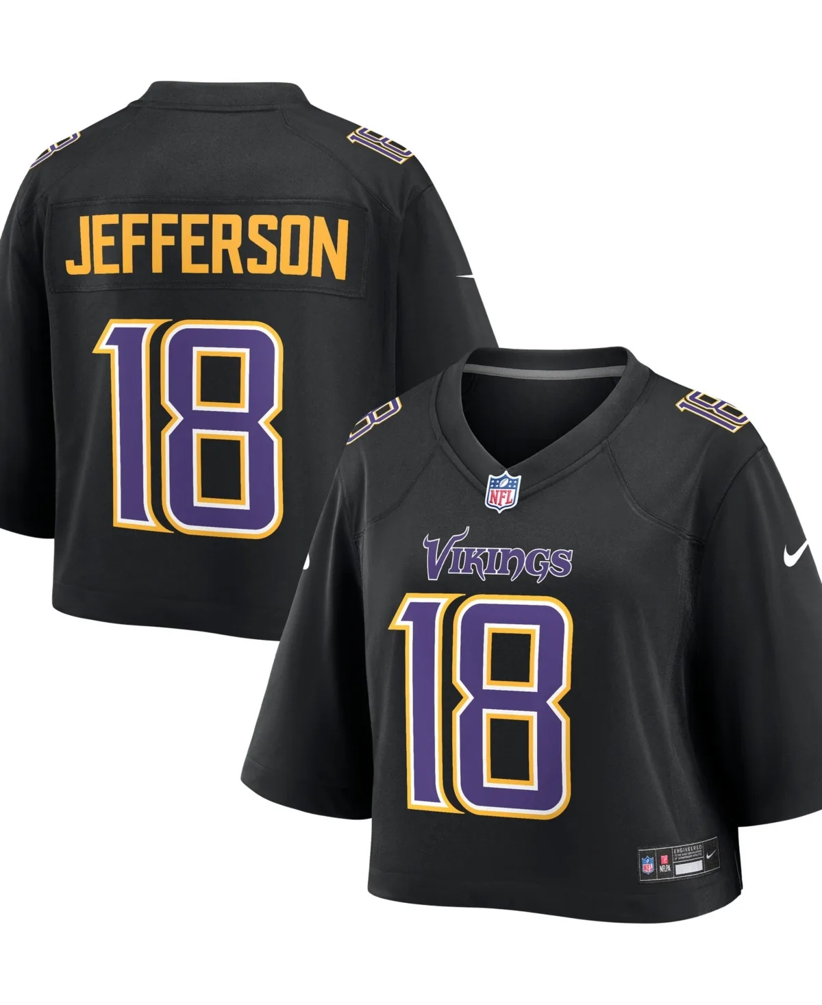 Justin Jefferson Minnesota Vikings Cropped Fashion Game Jersey by Nike