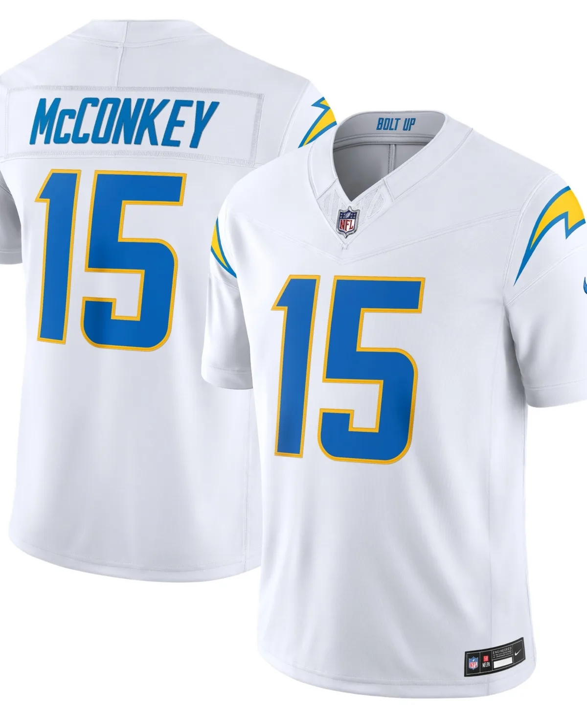 Ladd McConkey Los Angeles Chargers Alternate Vapor F.U.S.E. Stitched Limited Jersey by Nike
