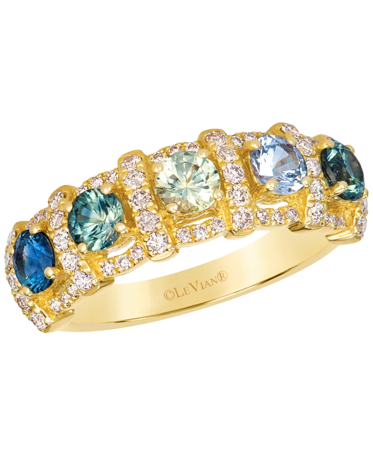 Honey Gold Multi-Stone Round Diamond Ring (0.46 ct. t.w.) in 14k Yellow Gold by Le Vian