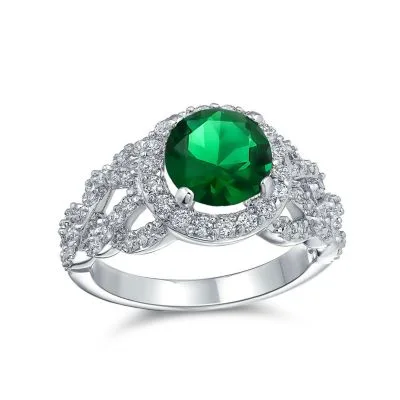 Cubic Zirconia Green Cocktail Ring by Bling Jewelry