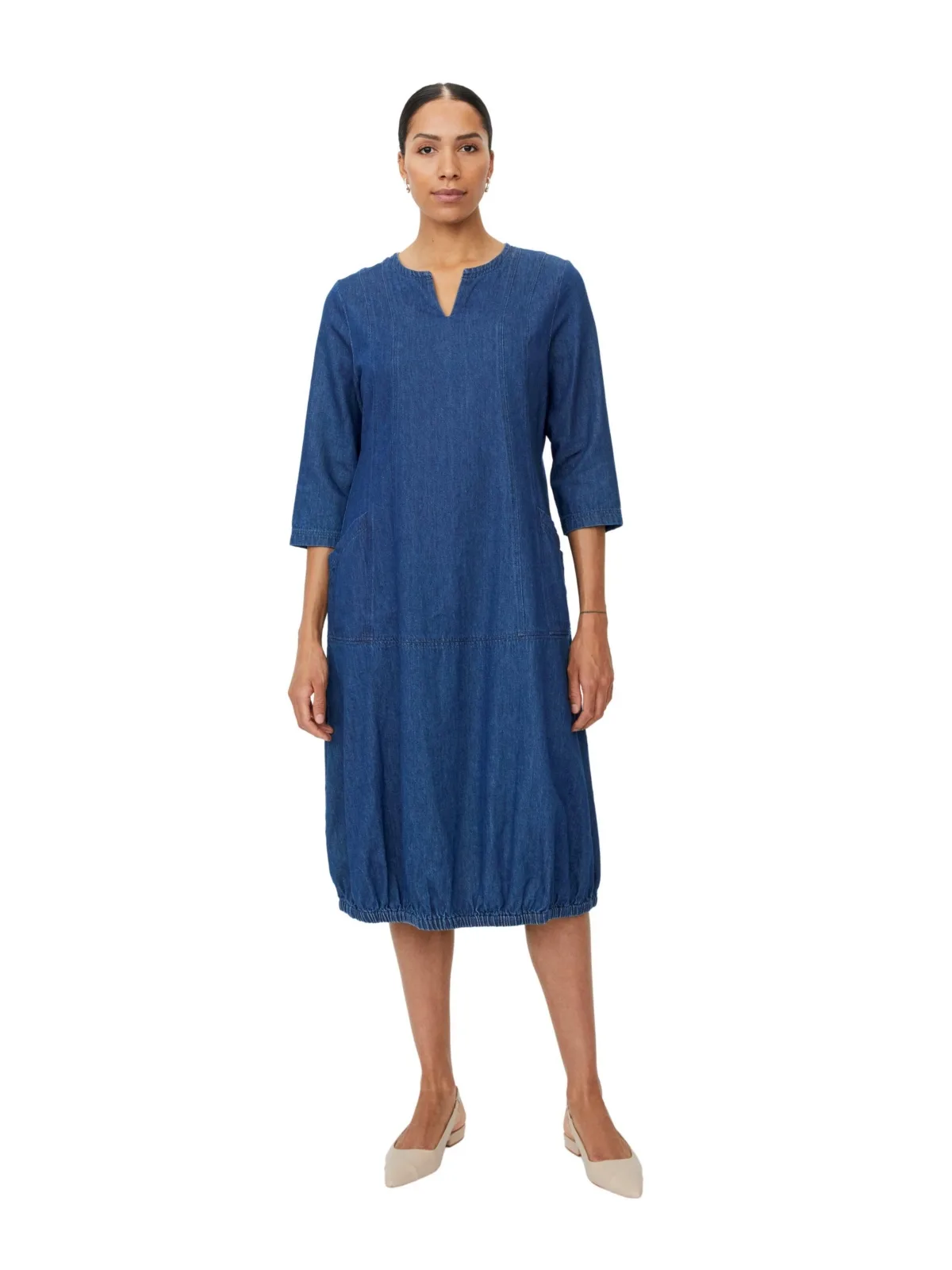 MaNiritha Midi 3/4-Sleeve V-Neck Tunic Dress by Masai Copenhagen