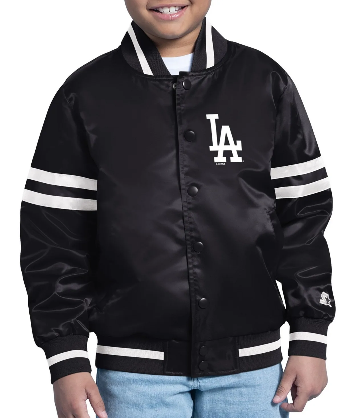 Los Angeles Dodgers Team Logo Full-Snap Satin Varsity Jacket by Starter