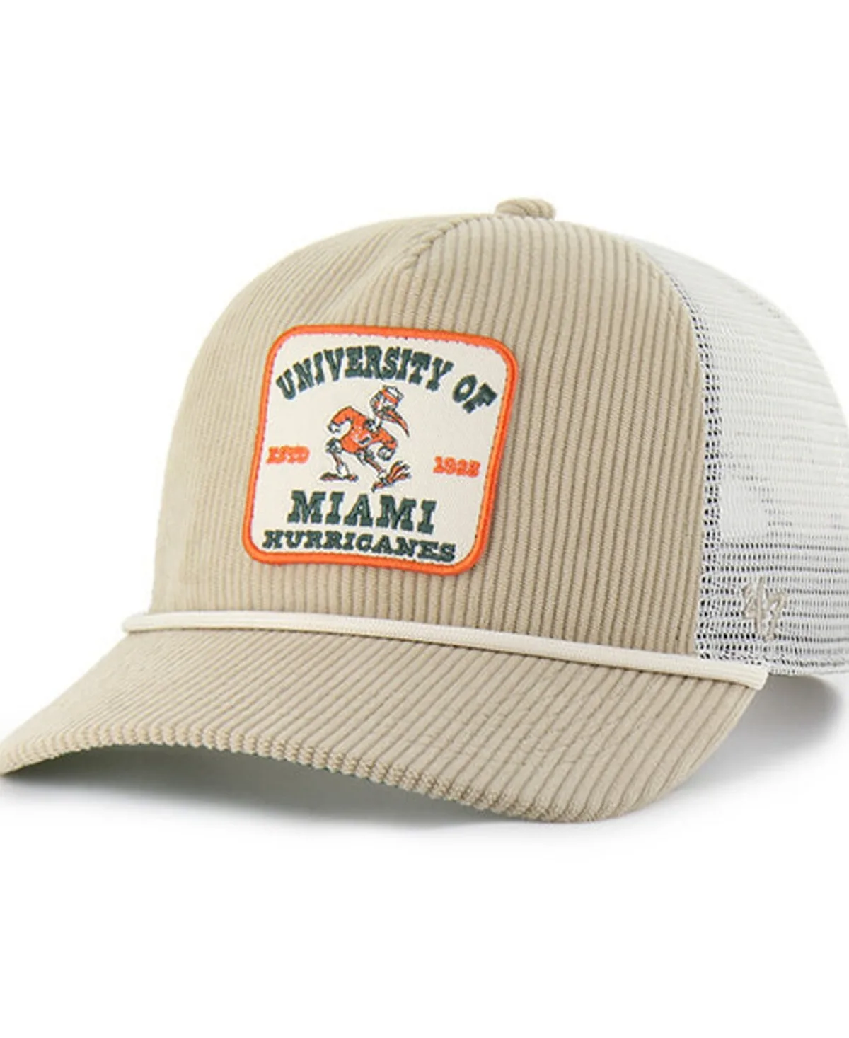 Miami Hurricanes Cordlandia Hitch Adjustable Hat by 47 Brand