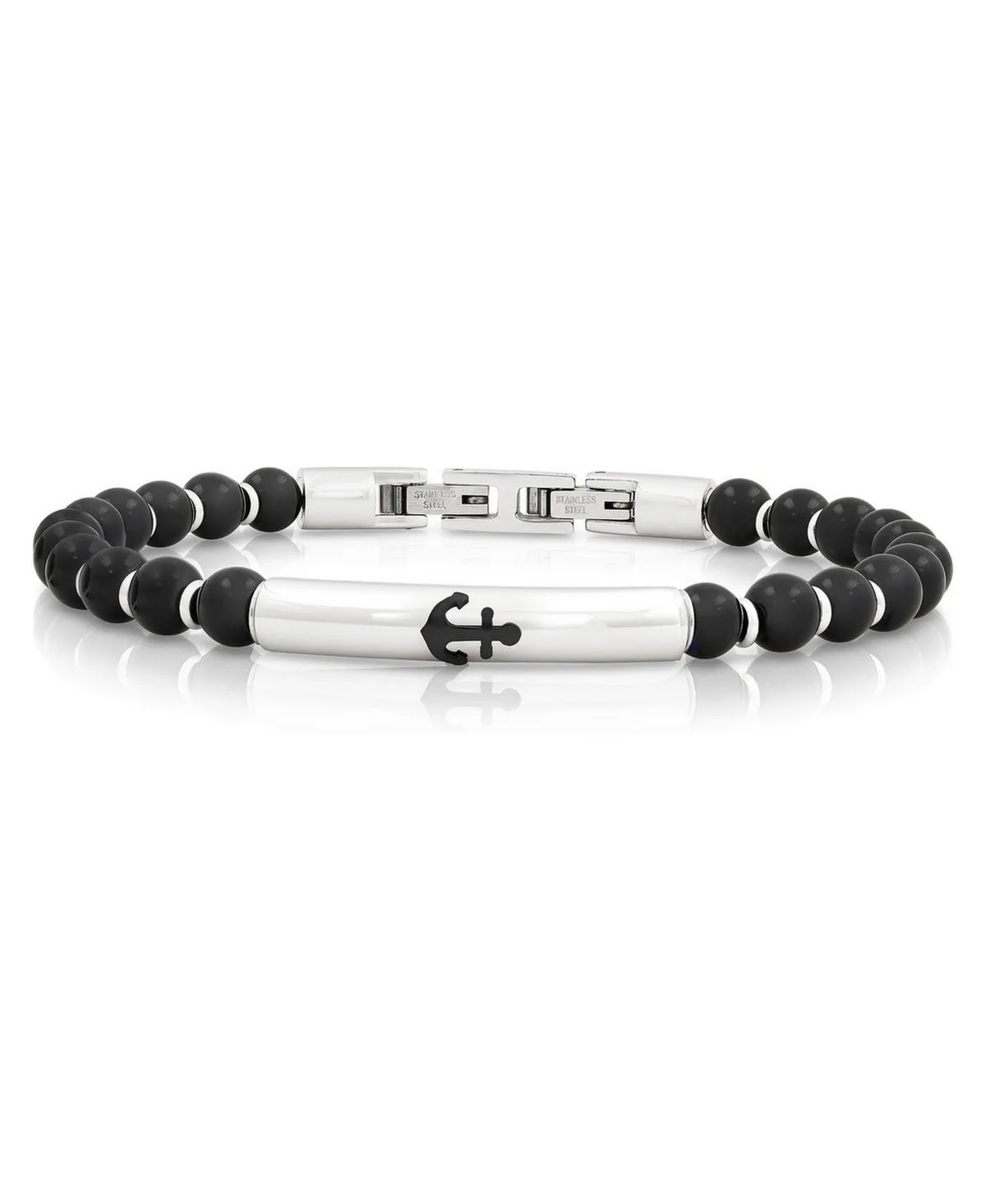 Genuine Bead Anchor Stainless Steel Bracelet by Metallo