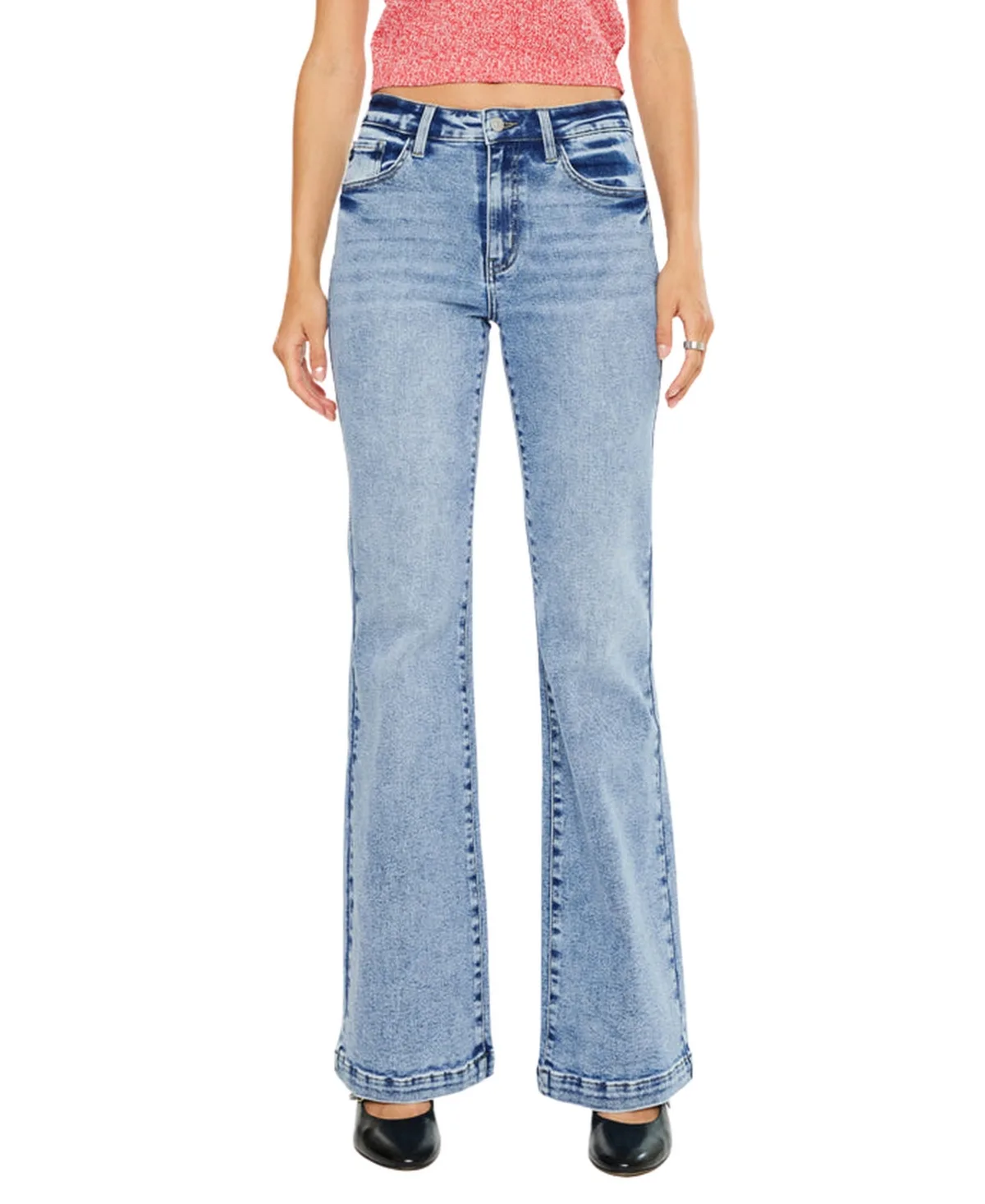 Avonlea High Rise Wide Flare Jeans by Kancan Essential
