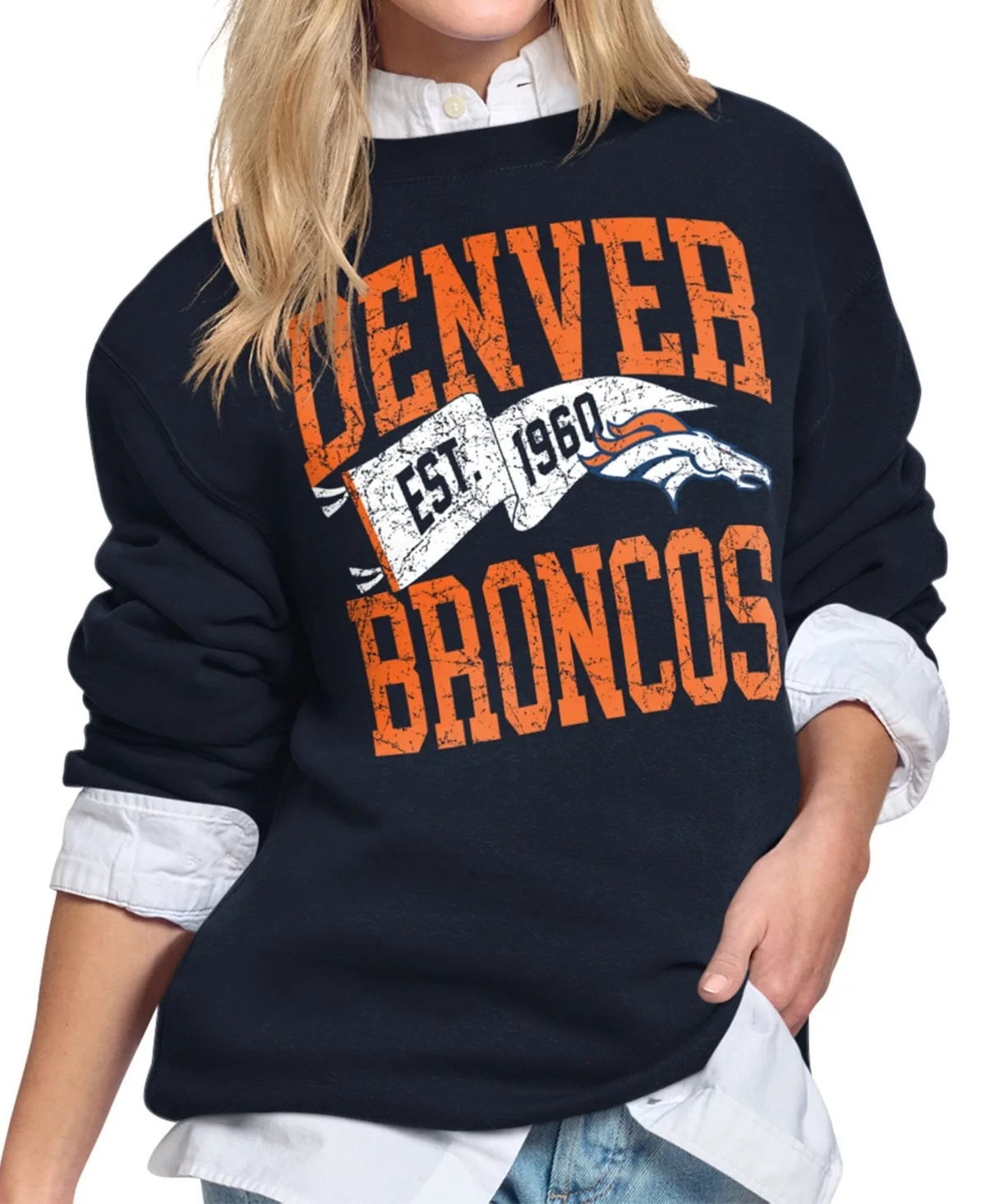 Denver Broncos Pennant Fleece Sweatshirt