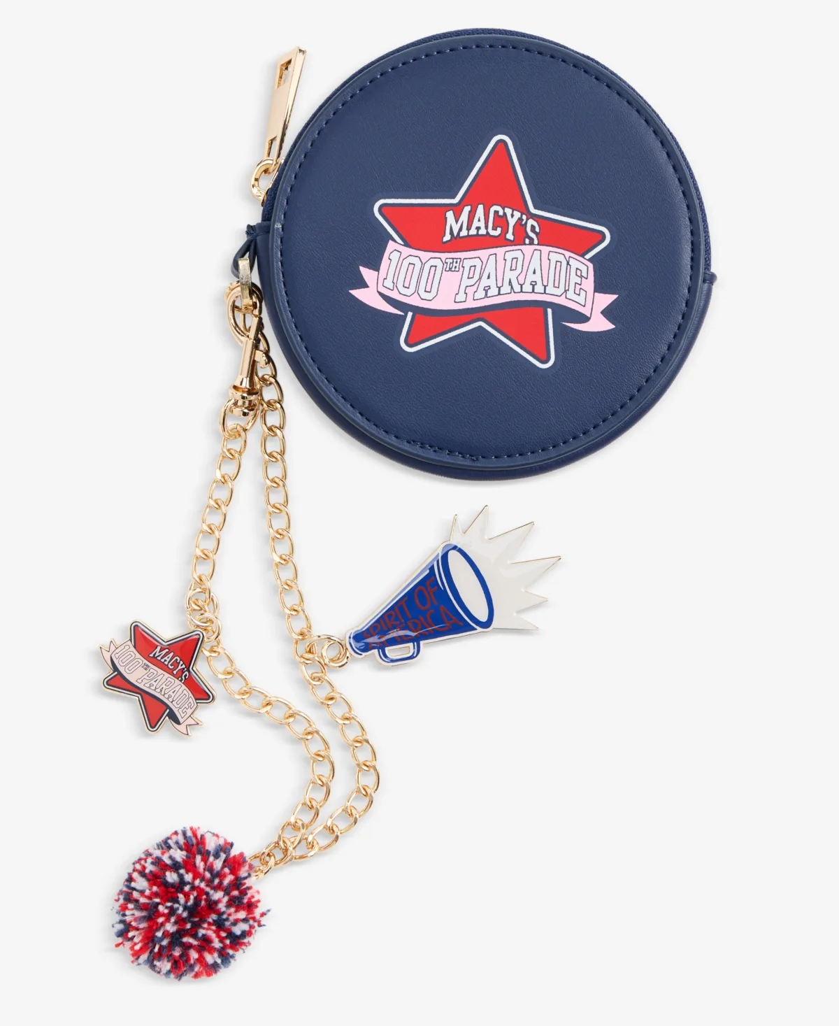 Macy's 100th Thanksgiving Day Parade Spirit of America Pouch Detachable Chain Bag Charm by Macy's