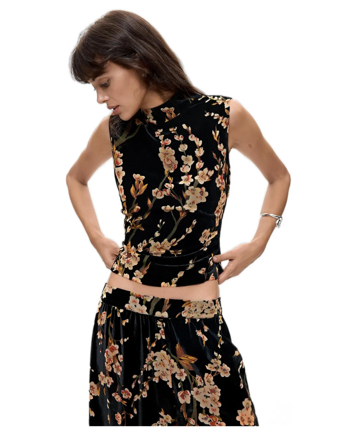 Velvet Floral Top by Desigual