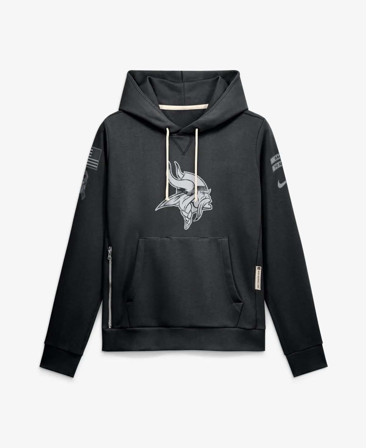 Minnesota Vikings 2026 Salute to Service Sideline Dri-Fit Pullover Hoodie