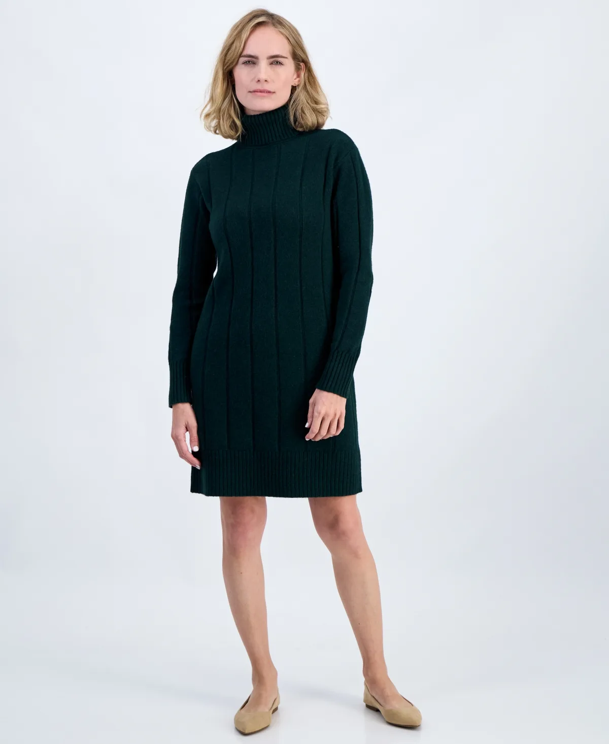 Luxsoft Long-Sleeve Turtleneck Sweater Dress by Style & Co