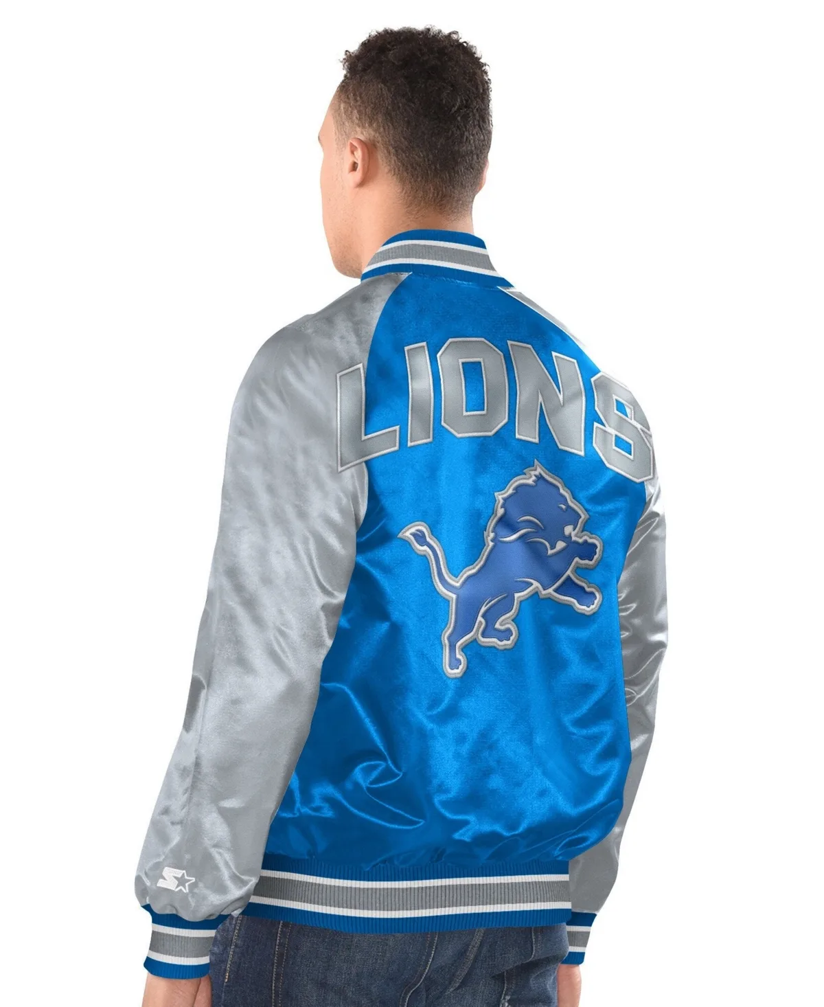 Detroit Lions Inductee Raglan Full-Snap Varsity Jacket by Starter