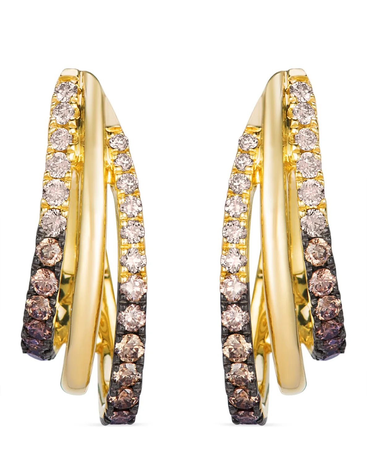 Honey Gold Diamond Huggie Hoop Earrings (3/4 ct. t.w.) in 14k Yellow Gold by Le Vian