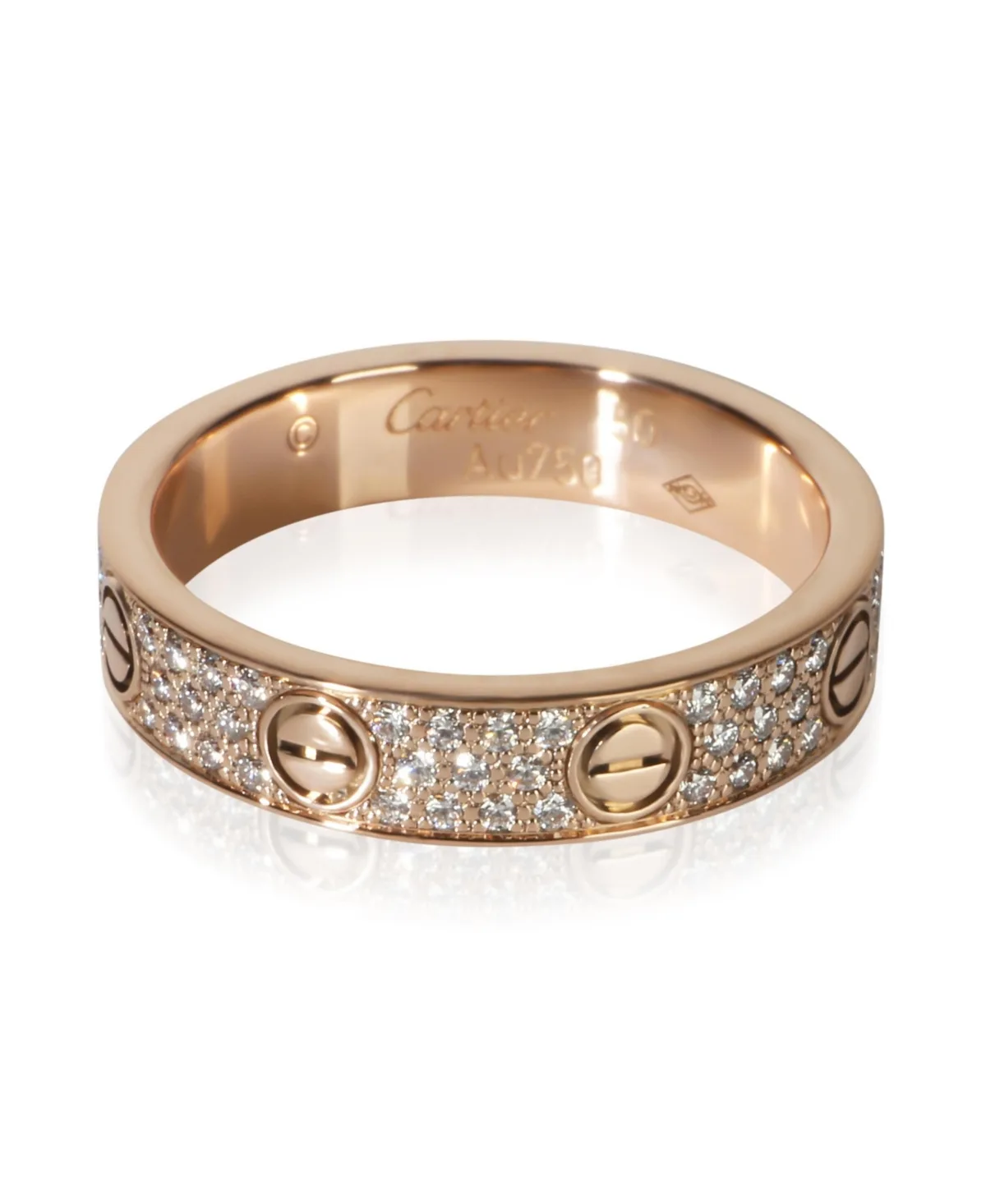 Pre-Owned Rose Gold Diamond Small Model Love Ring by Cartier's
