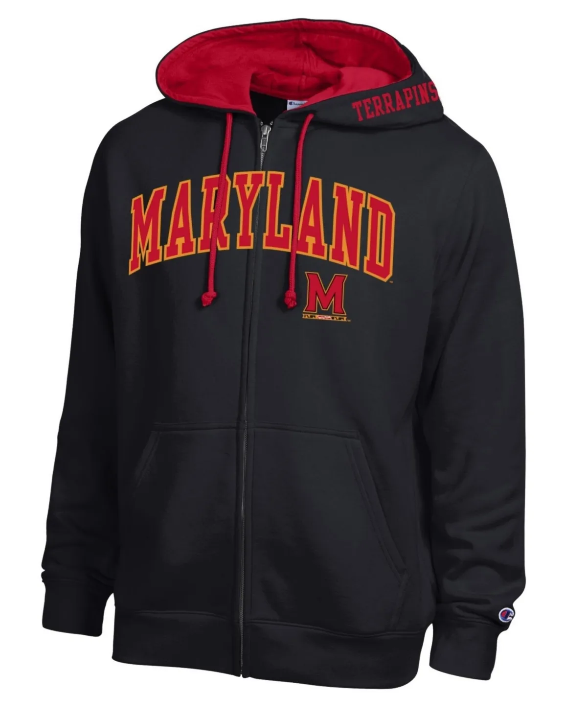 Maryland Terrapins Arch Logo Full-Zip Fleece Hoodie by Champion