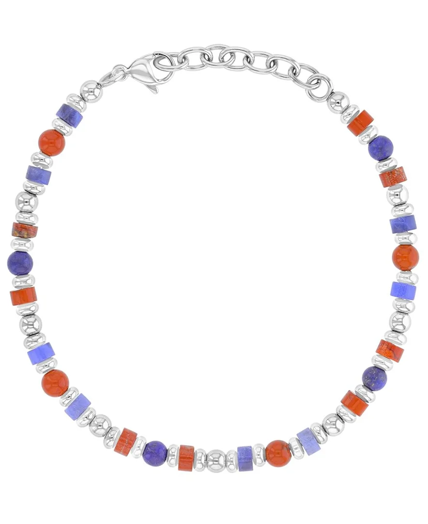 Platinum-Plated Aventurine Marble Bracelet