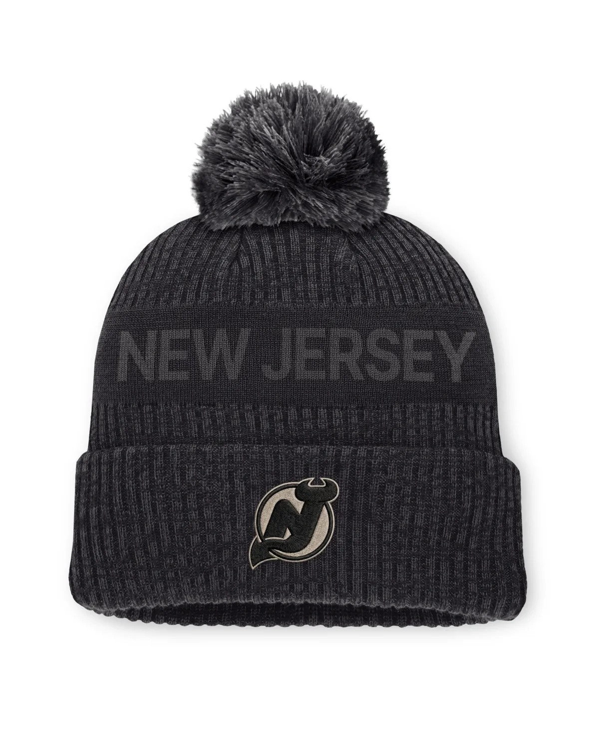 New Jersey Devils Road Phantom Cuffed Knit with Pom Hat