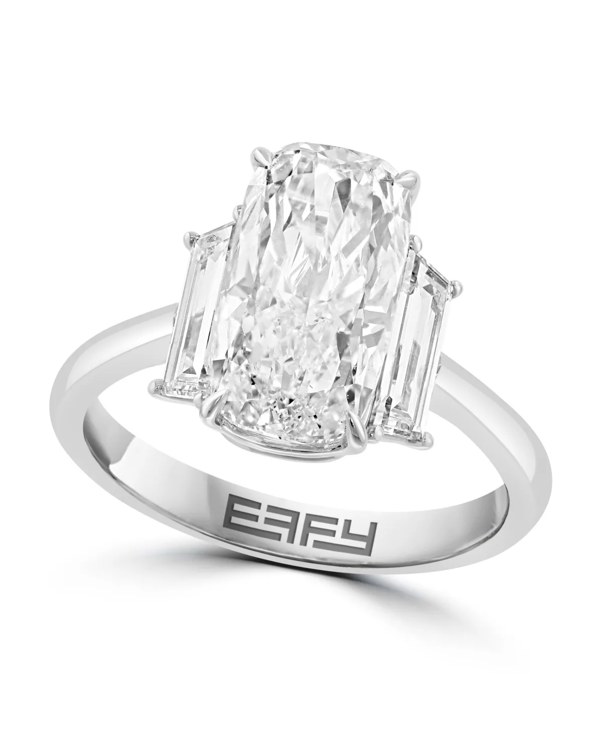 Certified Lab Grown Diamond Cushion Ring (3-5/8 Ct.t.w.) in 14K White Gold by Effy