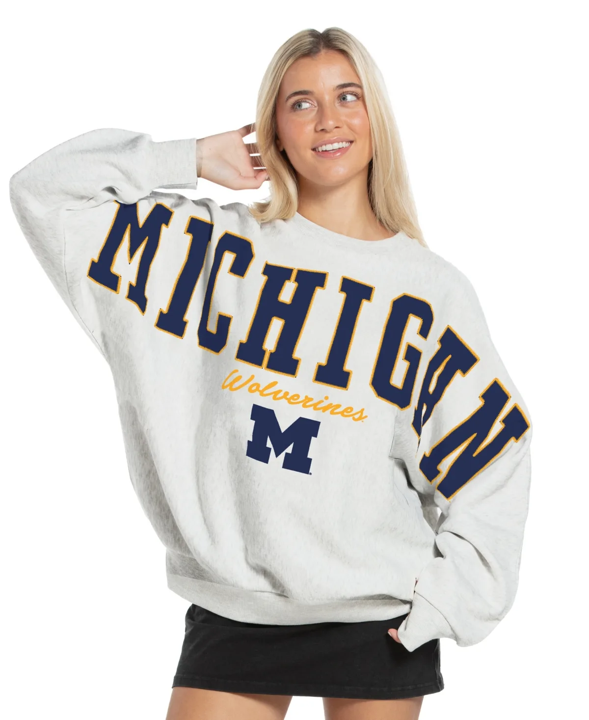 Michigan Wolverines Flannigan Oversized Fleece Sweatshirt
