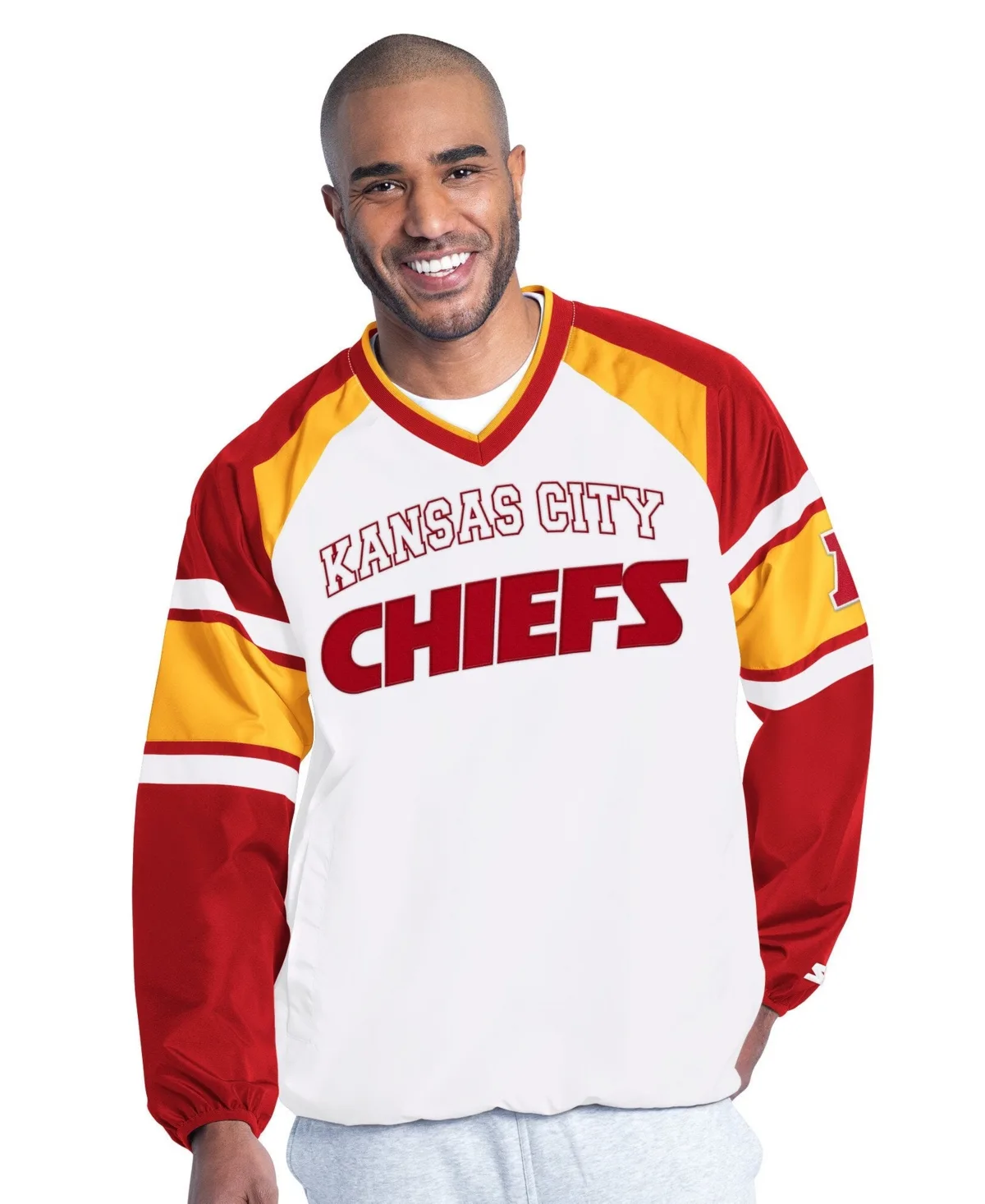 Kansas City Chiefs Infield Play Raglan Pullover Sweatshirt by Starter