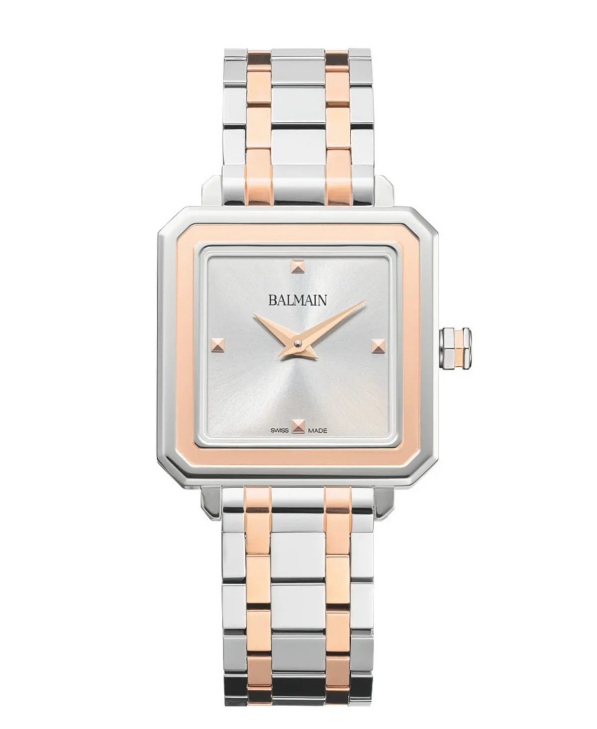 Swiss Quartz Eirini Square Two-Tone Stainless Steel Bracelet Watch 26mm by Balmain