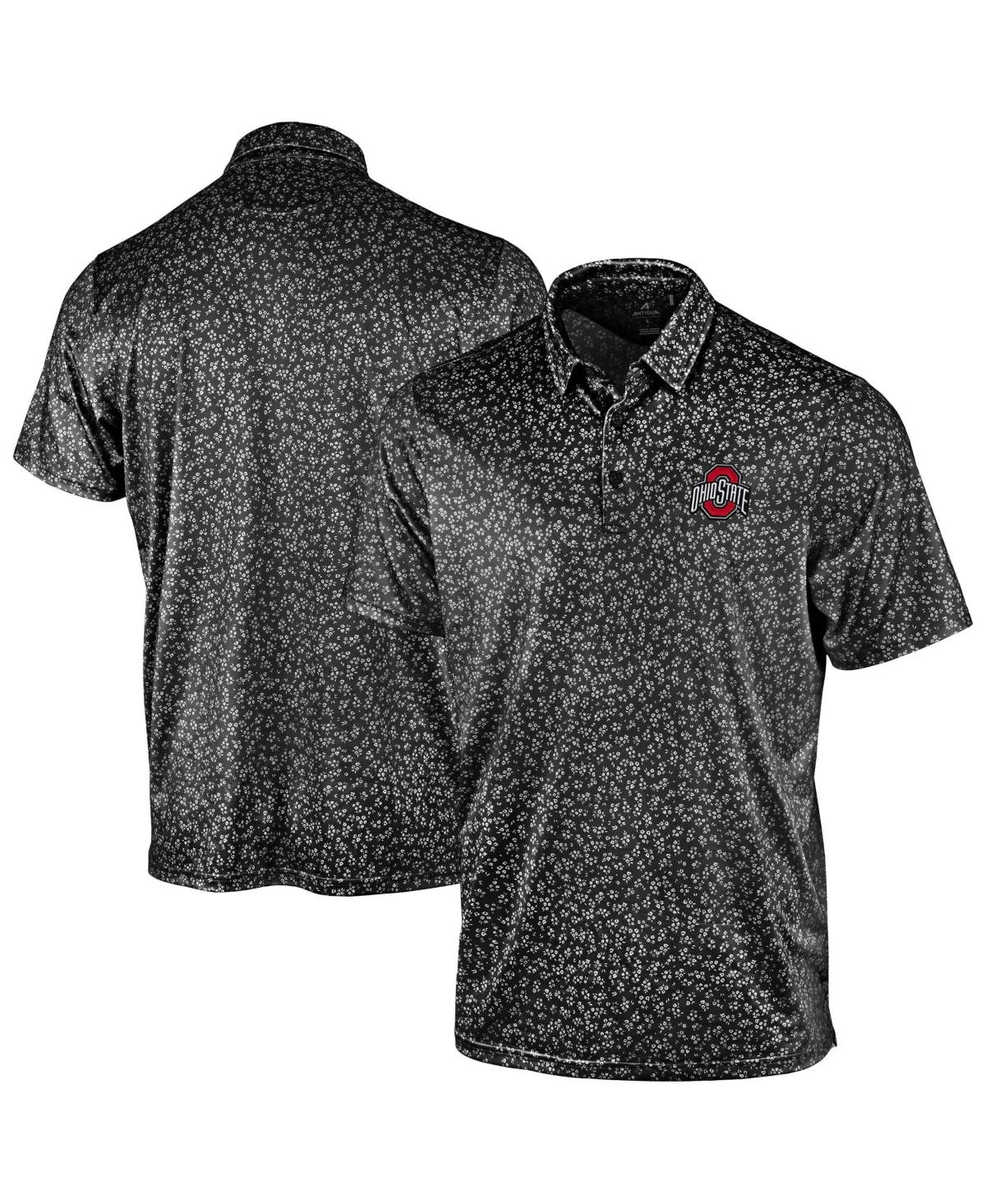 Ohio State Buckeyes Mono Floral Polo Shirt