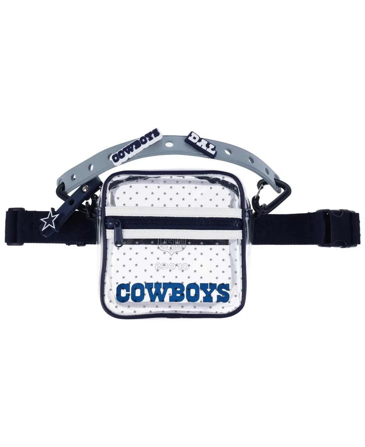 Dallas Cowboys Clear Stadium-Approved Jibbitz-Compatible Crossbody Bag
