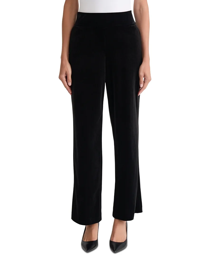 Velvet Pull-On Wide-Leg Pants by Jones New York