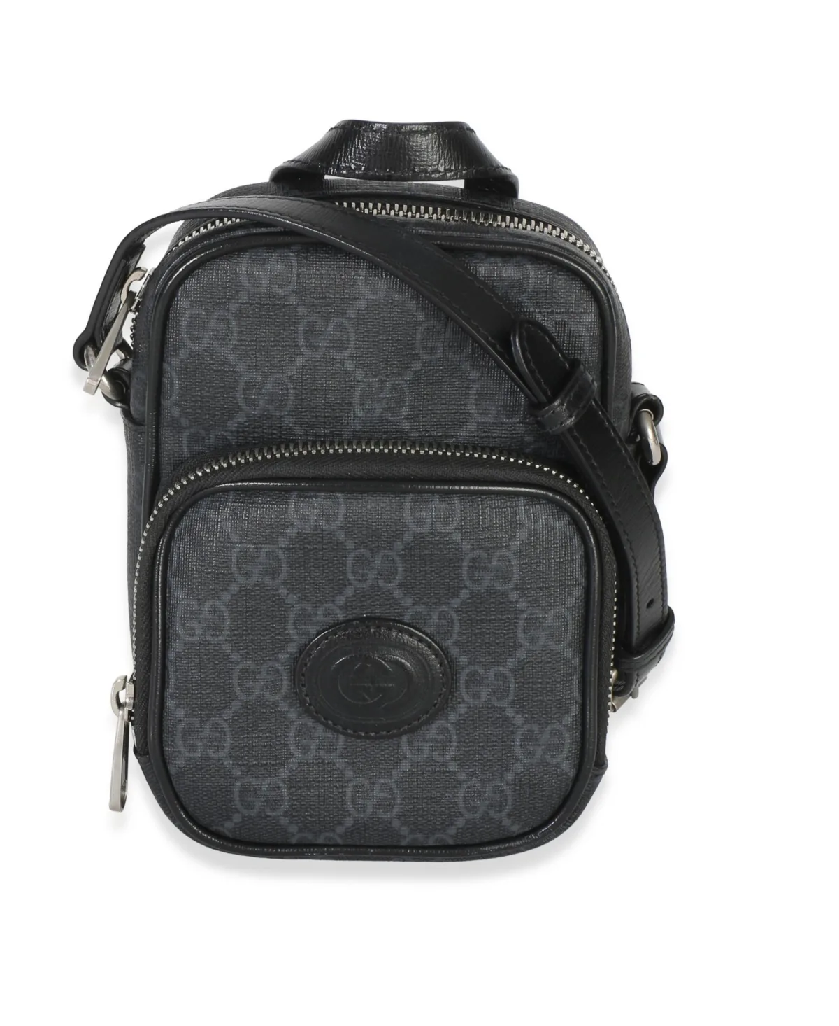 Pre-Owned GG Supreme Mini Interlocking G Crossbody Bag by Gucci