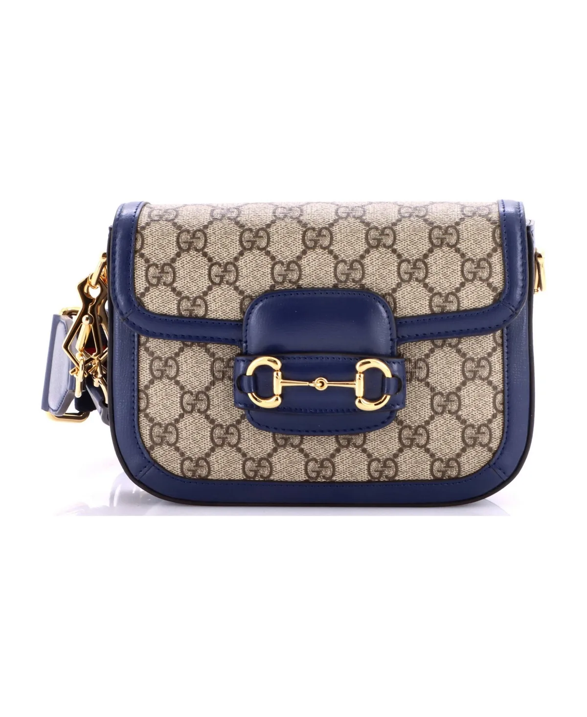 Pre-Owned Gucci Mini Horsebit 1955 Gg Coated Canvas Shoulder Bag with Extra Strap by Gucci