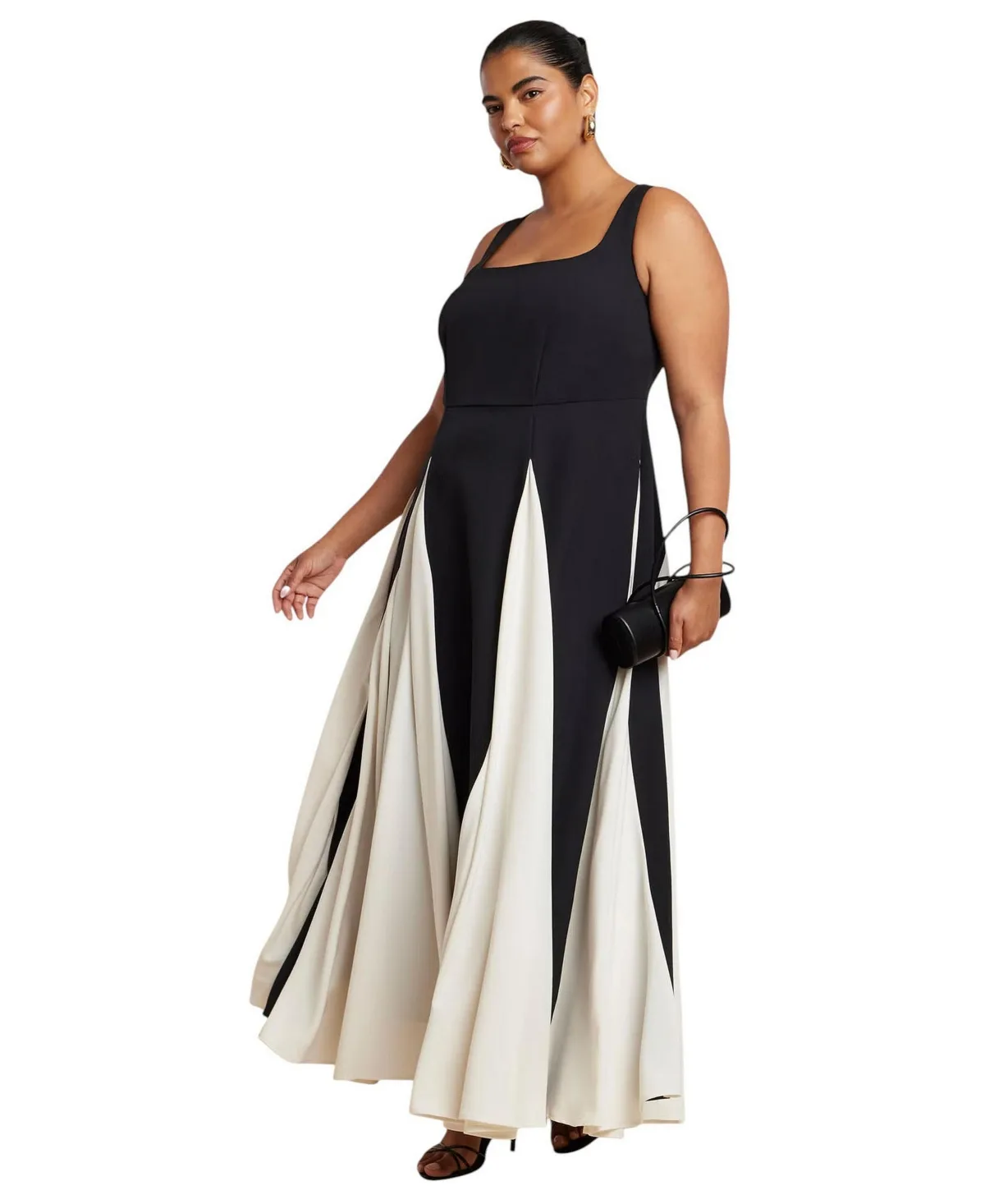 Square Neck Floor-Length Gown by Eloquii