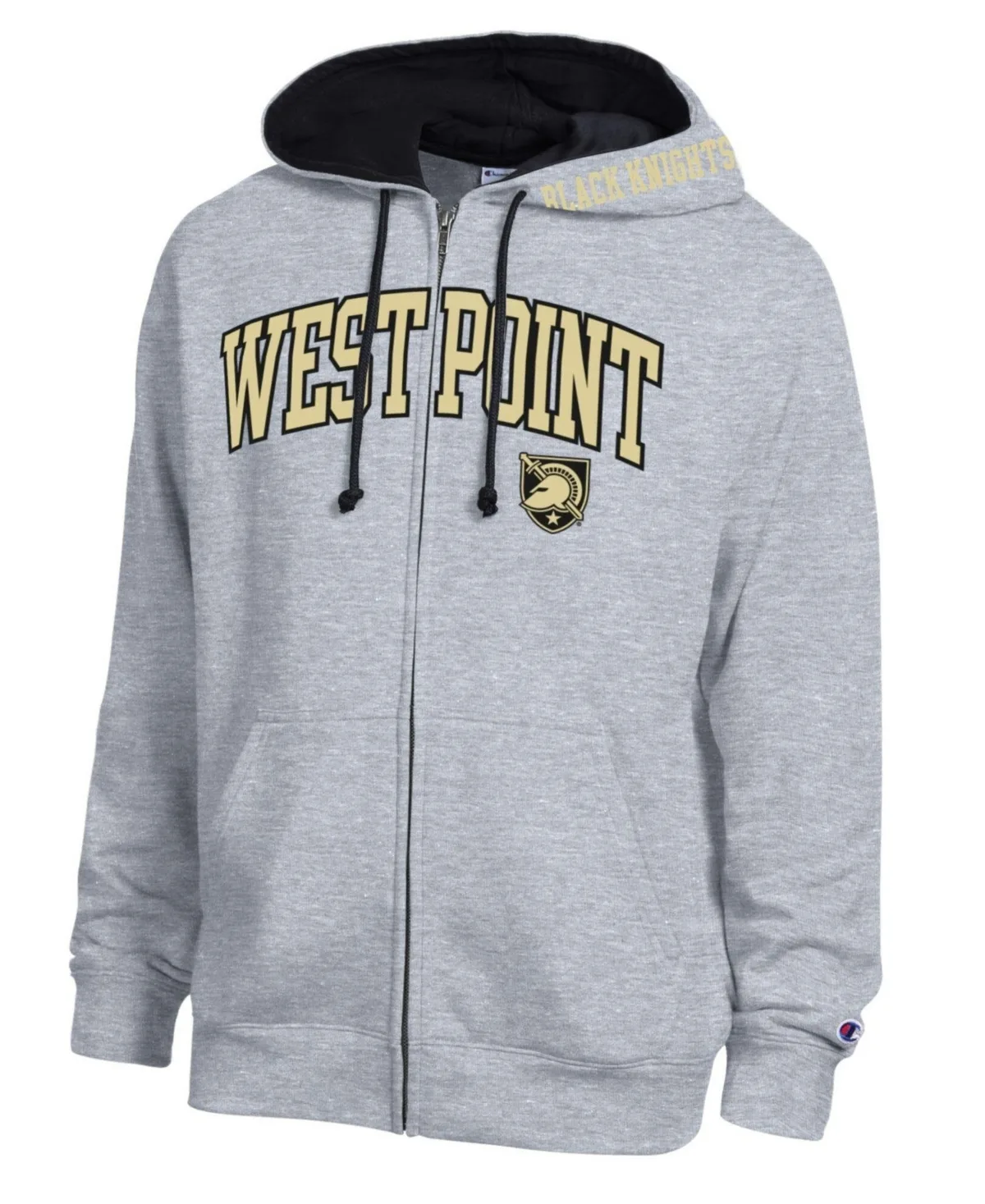 Army Black Knights Arch Logo Full-Zip Fleece Hoodie by Champion