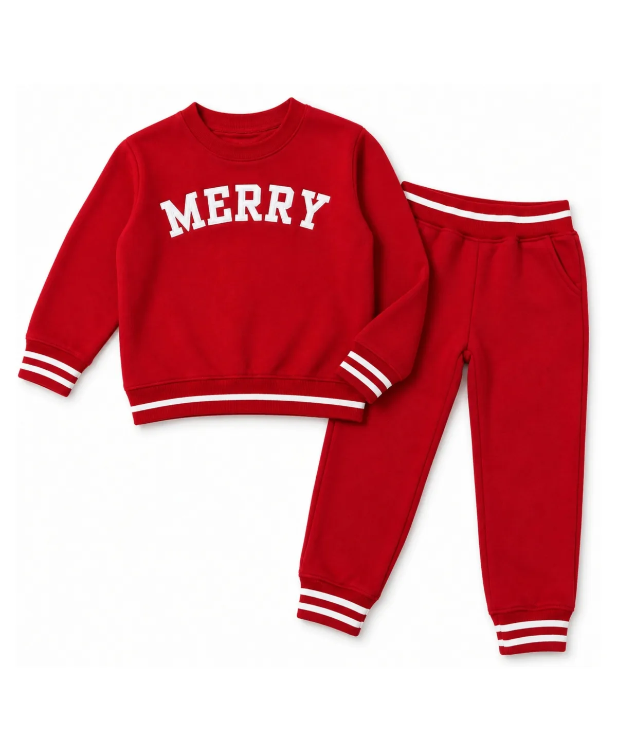 Merry Lounge Long Sleeve Sweatshirt and Joggers, 2-Piece Set by Bits & Bows