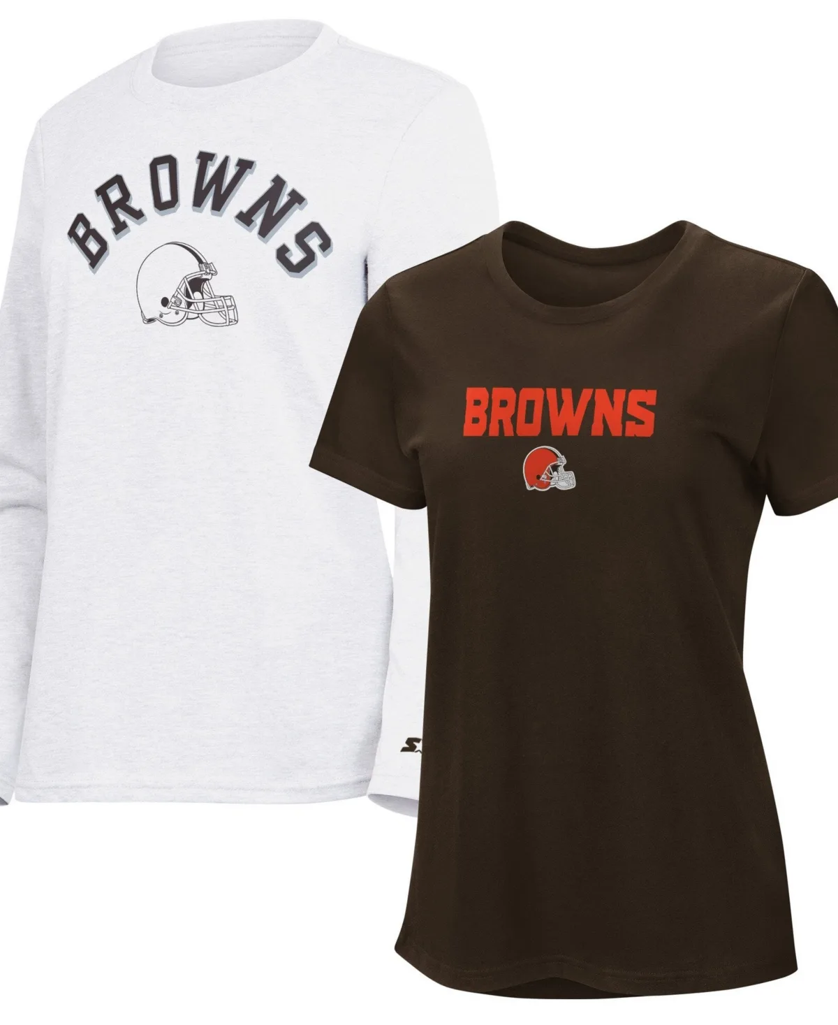 Cleveland Browns Short-Sleeves Long-Sleeves Combo Pack T-Shirt by Starter