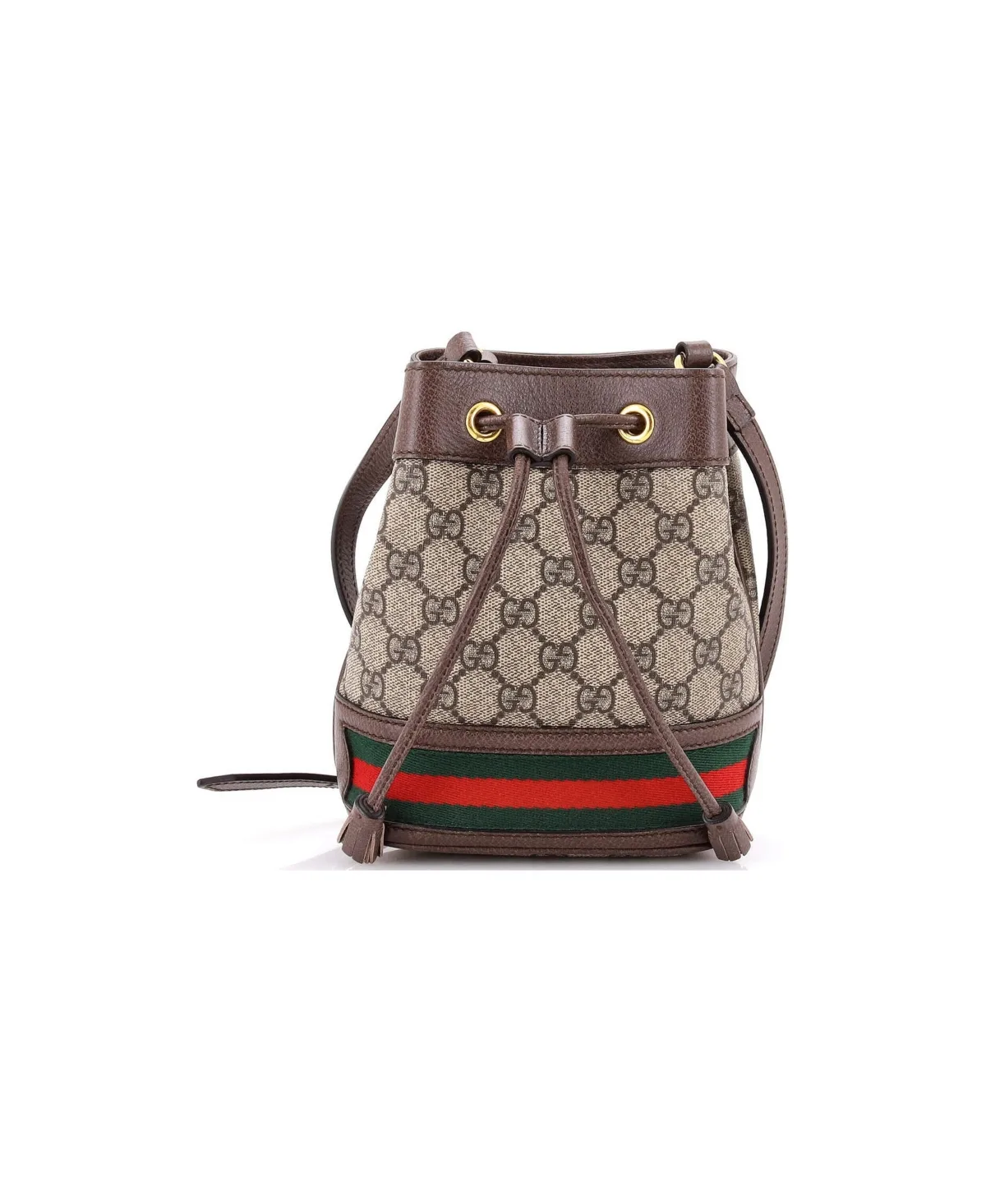Pre-Owned Gucci Ophidia Crossbody Mini Gg Coated Canvas Bucket Bag, 6W x 7.5H x 3.5D by Gucci