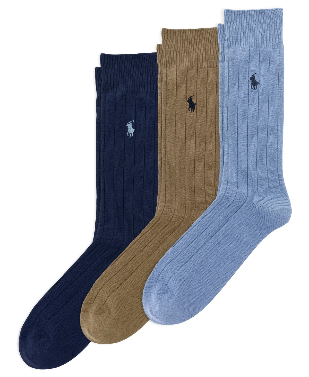 3 Pack Cotton Rib Casual Socks by Polo Ralph Lauren