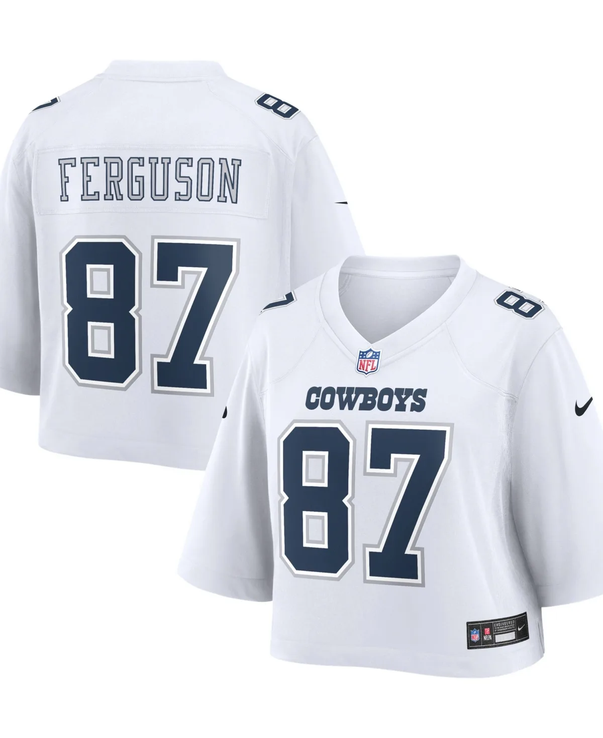 Jake Ferguson Dallas Cowboys Cropped Fashion Game Jersey by Nike