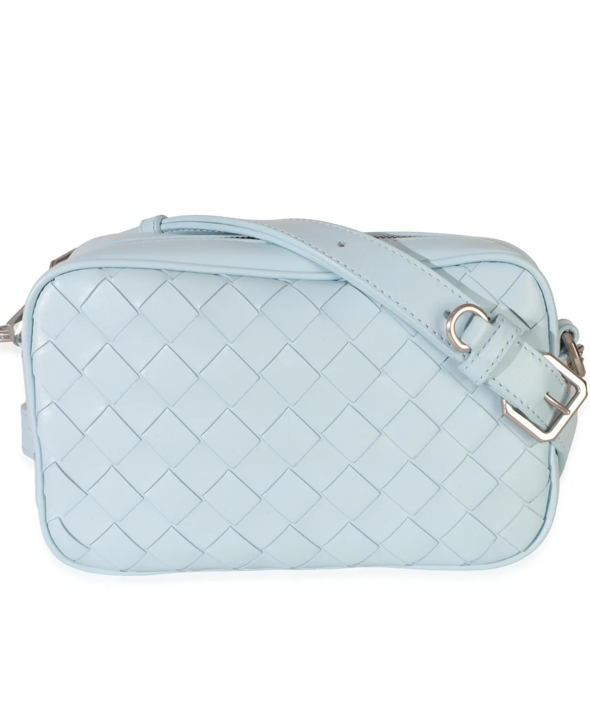 Pre-Owned Bottega Veneta Light Blue Intrecciato Nappa Small Crossbody by Bottega Veneta