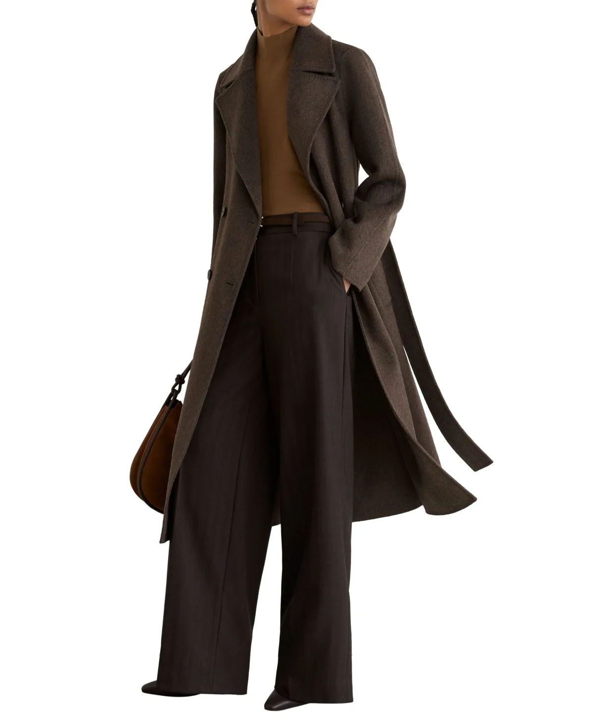 Rene Double-Breasted Wool-Blend Coat by Reiss