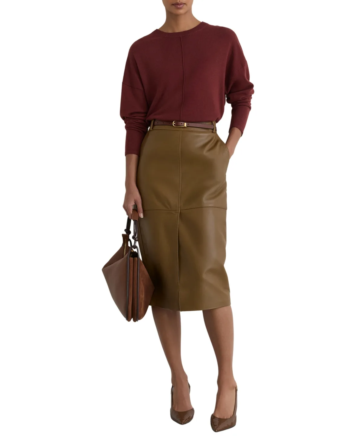 Reverse-Seam Wool-Blend Sweater