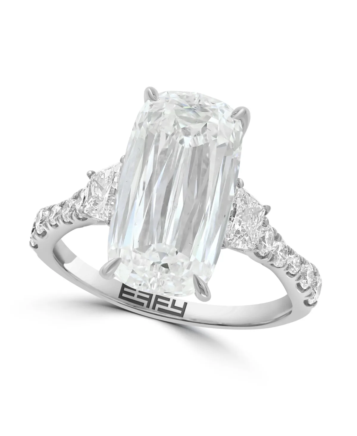 Certified Lab Grown Diamond Three Stone Ring (6-7/8 ct. t.w.) in 14K White Gold by Effy